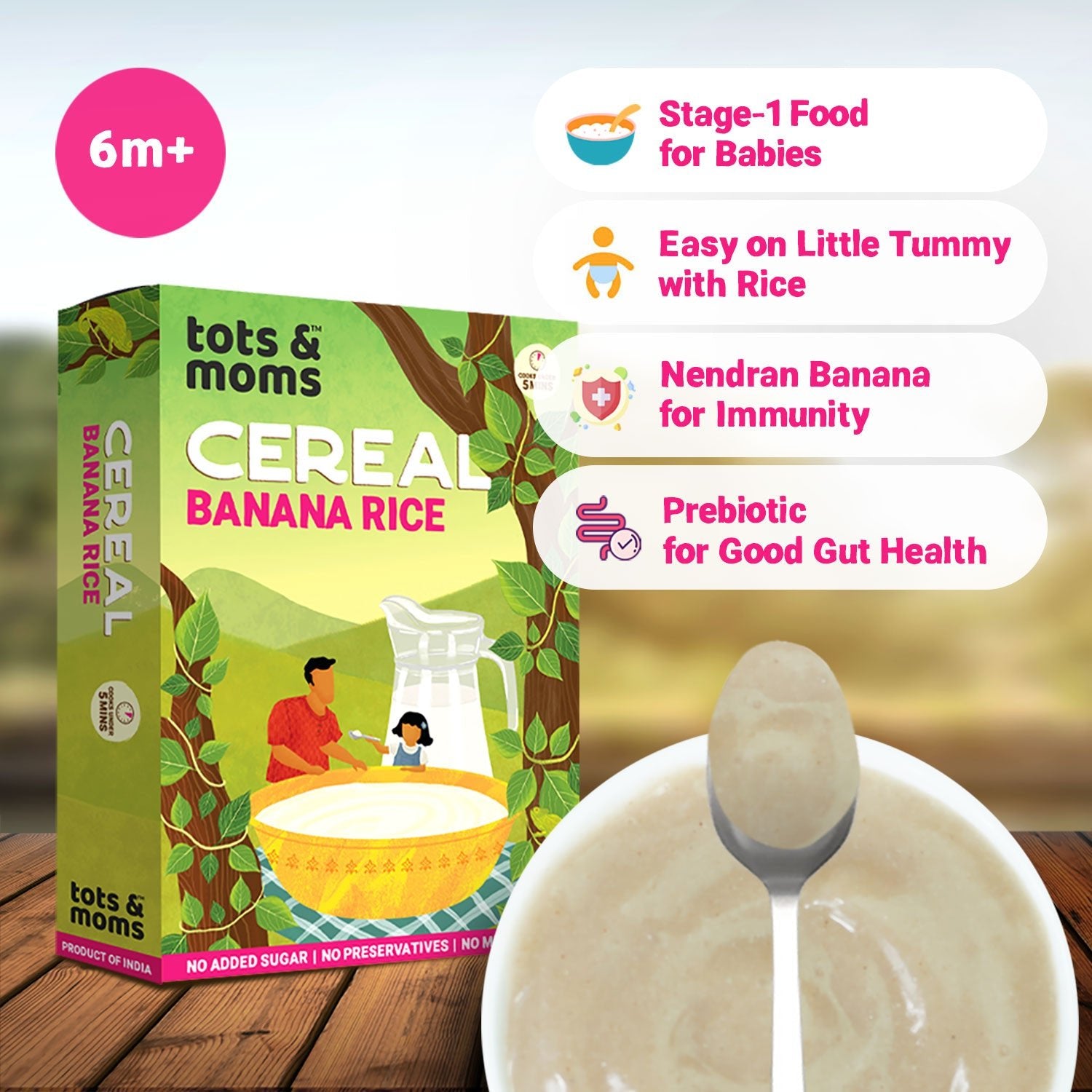Tots & Moms Red Rice Cereal for kids - 200g - CE02