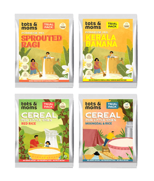 Tots & Moms Trial Pack - First Foods Combo 4 Packs - TP1