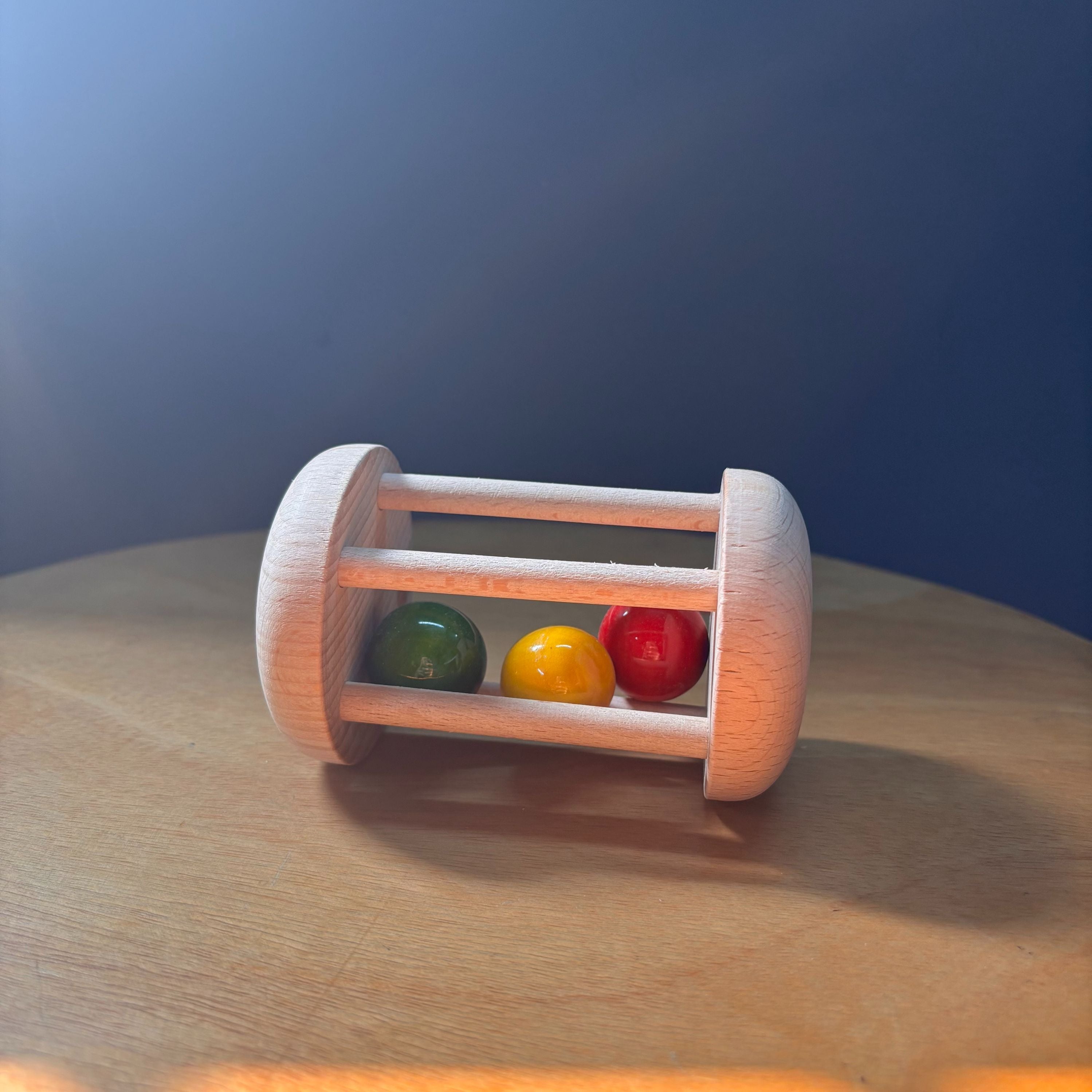 Toy Trunk Cognitive Roll and Learn Set ( Rolling rattle , Vegetable Flash cards) - Rattle