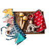 Toy Trunk Sensory Adventure Box (2 Maracca Rattles, Fabric elephant, Herb Bag, Bunting) - TTBO001