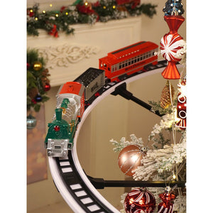 Train around the tree set with Light and Sound for Christmas Tree Decor - Christmas