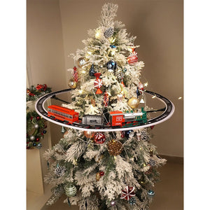 Train around the tree set with Light and Sound for Christmas Tree Decor - Christmas