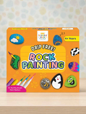 Train Your Brain | Mess Free Rock Painting Kit | The Mom Store - Art & Craft