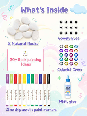Train Your Brain | Mess Free Rock Painting Kit | The Mom Store - Art & Craft