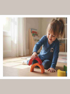 Train Your Brain Wooden Rainbow Stacker | The Mom Store - Wooden Stacker