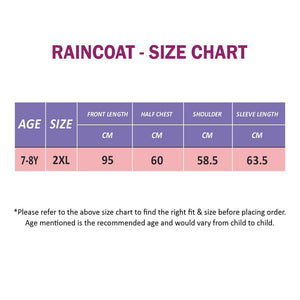 Translucent Dino Theme Raincoat for kids - 2XL - 7 - 8 Years Monsoon Wear