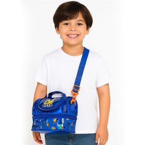 Transport Theme Double Compartment Insulated Lunch Bag For Kids - Back To School
