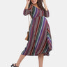 Trapeze Stripes Maternity and Nursing Dress - DRS-BSTPZ-S