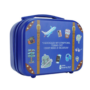 Travel theme Hardcase Travel Vanity Style Suitcase. - Back To School