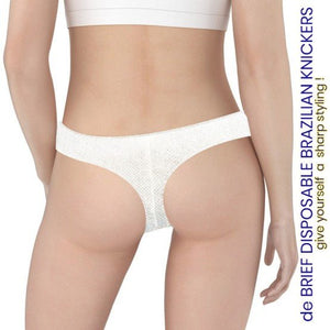 Trawee De - Brief Disposable Panty for Women | Premium Underwear |Brazilian Knickers | Use and Throw Briefs | Period Panties, Maternity, Travel, Spa, Daily Use | Non Transparent - DB001B - 0XS