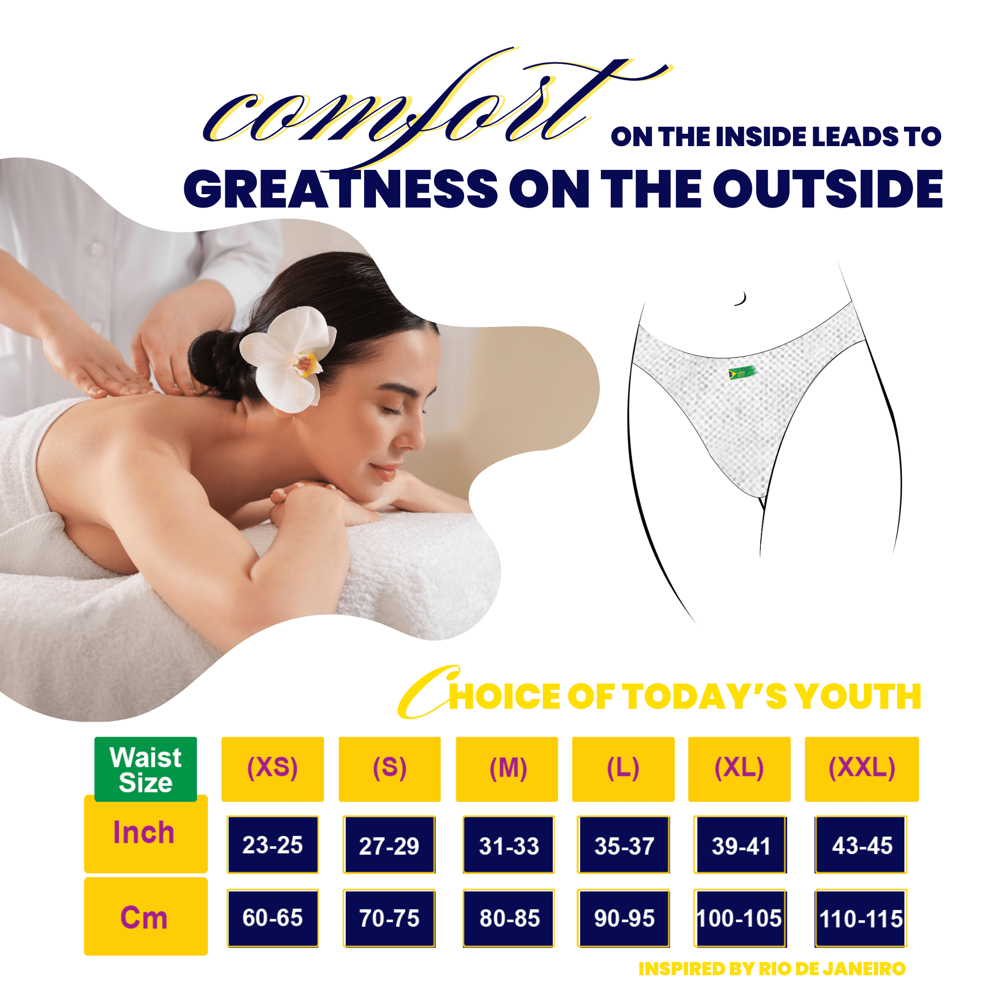 Trawee De - Brief Disposable Panty for Women | Premium Underwear |Brazilian Knickers | Use and Throw Briefs | Period Panties, Maternity, Travel, Spa, Daily Use | Non Transparent - DB001B - 0XS