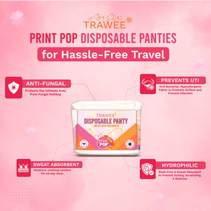Trawee Disposable Panties – Rash - Free Antibacterial - XS Disposable Maternity Panty