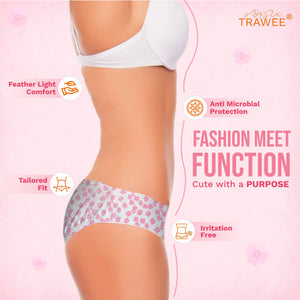 Trawee Disposable Panties – Rash - Free Antibacterial - XS Disposable Maternity Panty