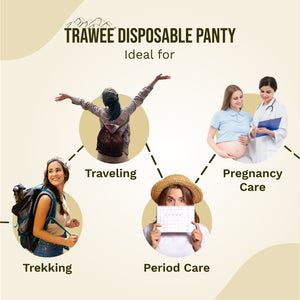 Trawee Disposable Women Panty with Free Boxer - XS Disposable Maternity Panty