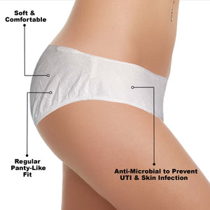 Trawee Travel Disposable Panty for Comfort & Versatility, 6 Sizes Pack of 5 - TF001A - 0XS