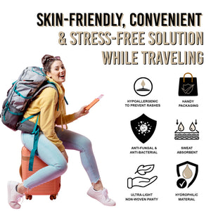 Trawee Travel Disposable Panty for Comfort & Versatility, 6 Sizes Pack of 5 - TF001A - 0XS