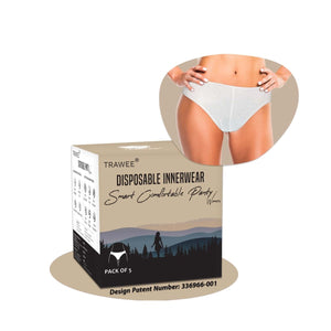 Trawee Travel Disposable Panty for Comfort & Versatility, 6 Sizes Pack of 5 - TF001A - 0XS