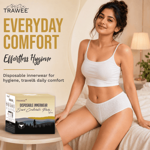 Trawee Travel Disposable Panty for Comfort & Versatility Pack of 5 - XS Disposable Maternity Panty