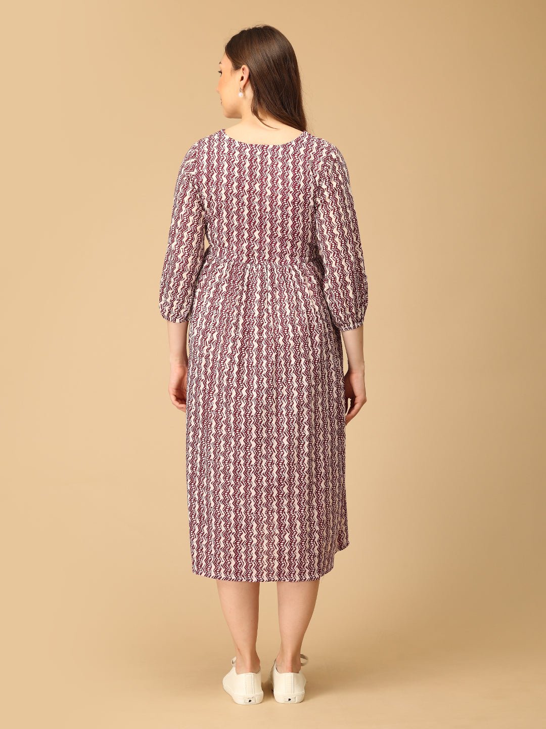 Tribal Twist Maternity and Nursing Dress - DRS - SK - TRTWS - S