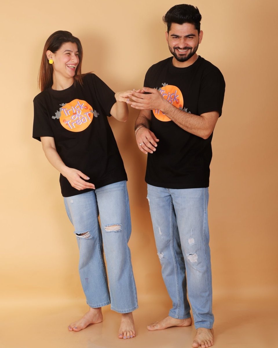 Trick Or Treat Unisex Womens T shirt - TWUS-TRTT-S