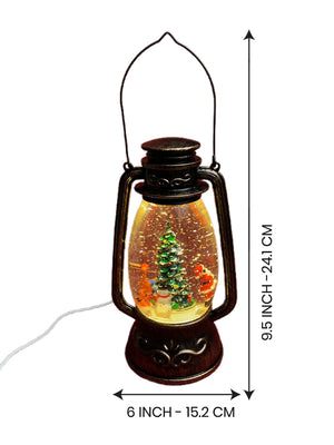 Trio Rotating Christmas Tree Musical Glitter Water Light, Christmas Snow Lantern - Christmas