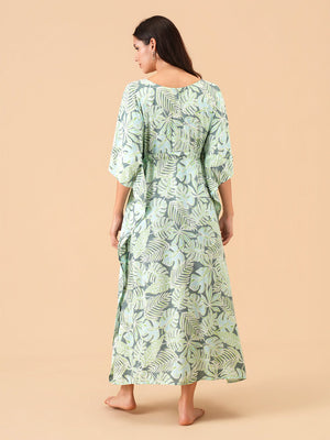Tropic Escape Maternity and Nursing Kaftan Nighty - S Maternity Nightwear