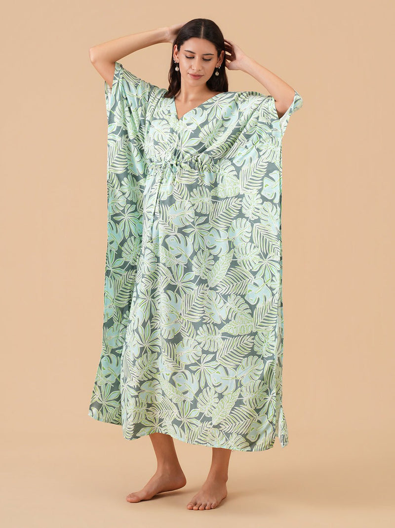 Tropic Escape Maternity and Nursing Kaftan Nighty