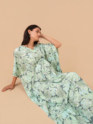 Tropic Escape Maternity and Nursing Kaftan Nighty - S Maternity Nightwear