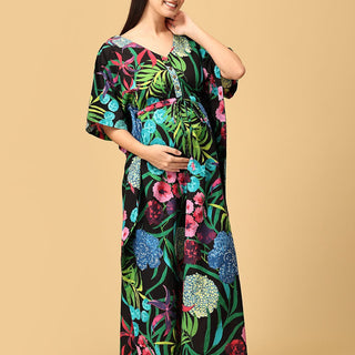 TropiGal Maternity and Nursing Kaftan Nighty - NW - SK - TRPG - S