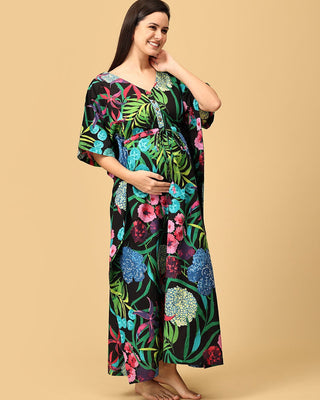 TropiGal Maternity and Nursing Kaftan Nighty - NW - SK - TRPG - S