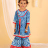 True Blue Girls Anarkali Kurta Sharara Set - KES-SC-OBG-0-6