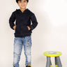 True Navy Quilted Kids Unisex Zipper Jacket - ZPJK-BLQLT-1-2