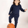 True Navy Unisex Sweatshirt Jogger Set - KCW-BYBLJG-1-2