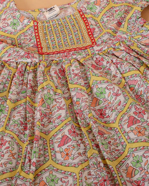 True Yellow Girls Anarkali Kurta Sharara Set - KES-SC-TYG-0-6