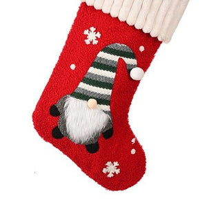 Tufting & Crochet Red Santa christmas Stockings, 16 inches for christmas gifts and christmas decor - Little Surprise BoxTufting & Crochet Red Santa christmas Stockings, 16 inches for christmas gifts and christmas decor