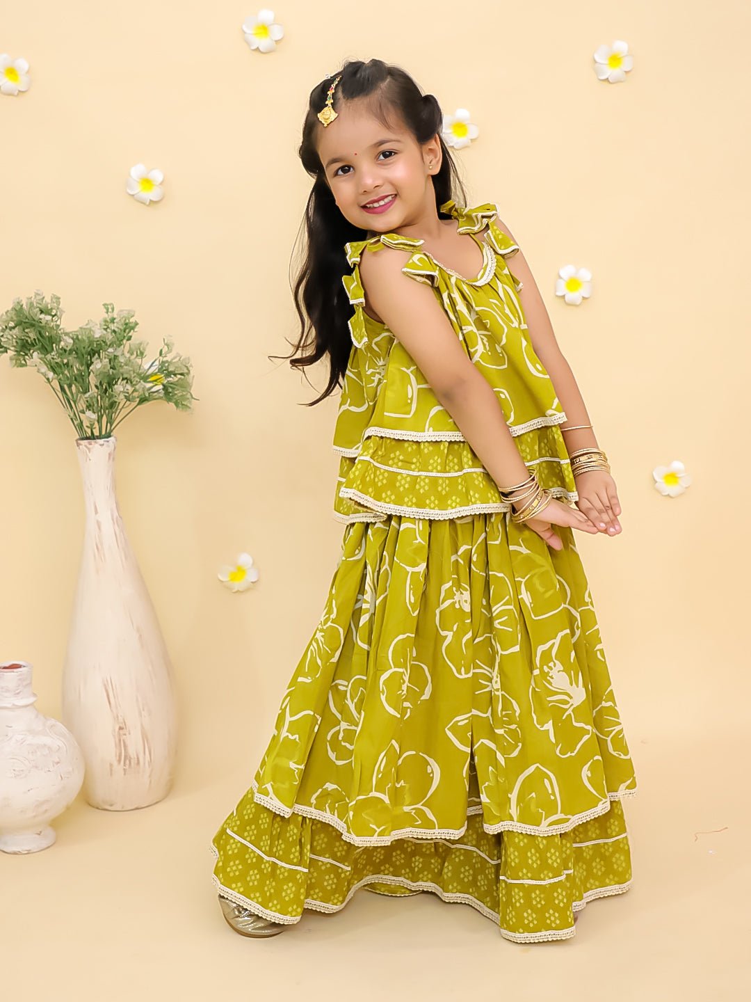 Turmeric Glow Girls Lehenga Set - KES - RA - TMRG - 0 - 6