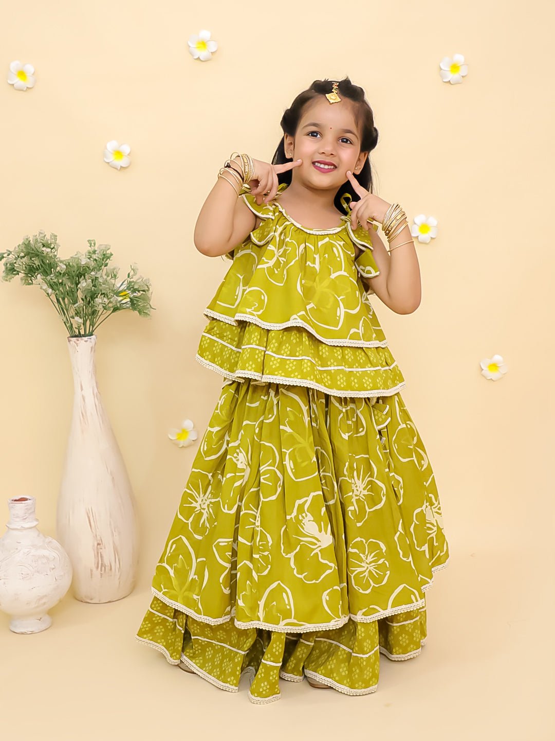 Turmeric Glow Girls Lehenga Set - KES - RA - TMRG - 0 - 6
