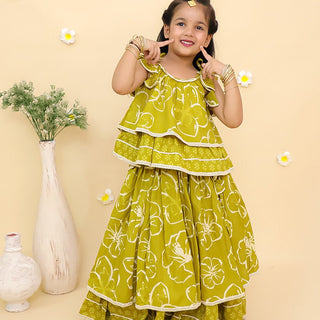 Turmeric Glow Girls Lehenga Set - KES - RA - TMRG - 0 - 6