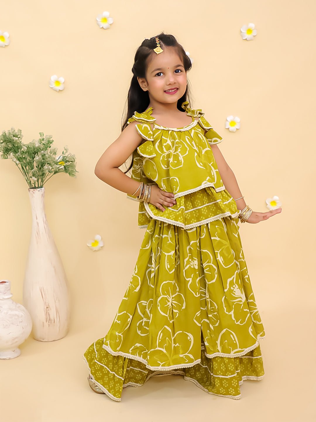Turmeric Glow Girls Lehenga Set - KES - RA - TMRG - 0 - 6