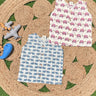 Turtle & Elephant Printed Cotton Infant Jabla