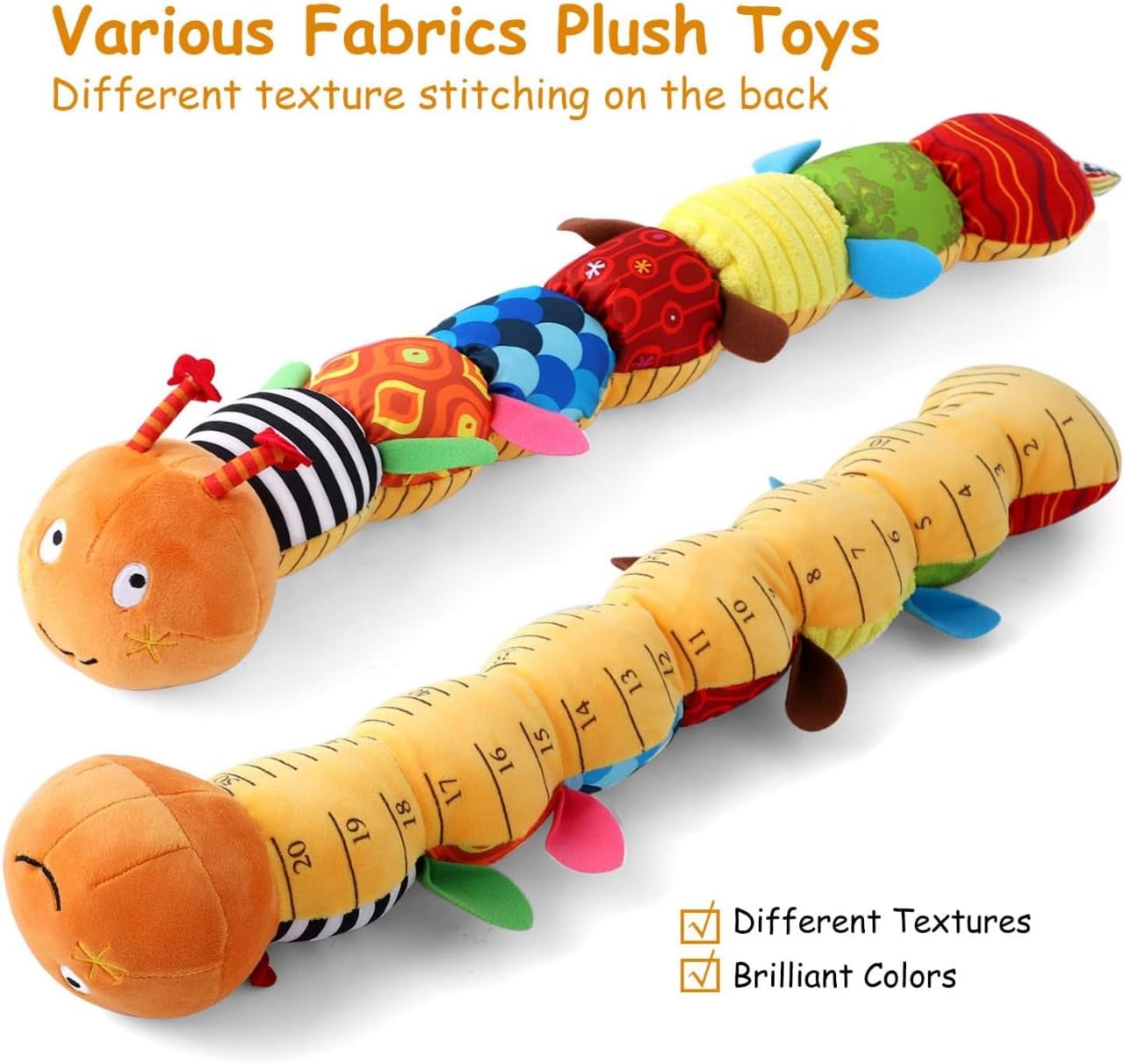 Turtlebee Baby Musical Worm Soft Toy - SWT1