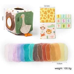 TurtleBee Baby Sensory Tissue Box Toy for Babies | The Mom Store - Baby Activity Toys