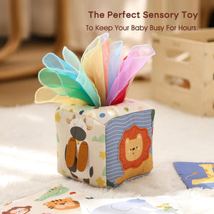 TurtleBee Baby Sensory Tissue Box Toy for Babies | The Mom Store - Baby Activity Toys