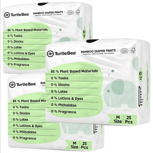 TurtleBee Bamboo Diaper Pants | Pack of 3 | Medium Size (9 - 14 Kgs) - BDPM03