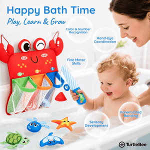 TurtleBee Magnetic Fishing Bath Toy Set for Toddlers 1-3 Years - Kids Toys