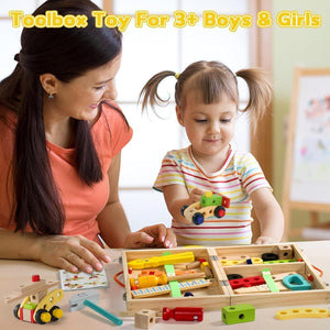 TurtleBee Wooden Toolbox Set for Kids | The Mom Store - Wooden pretend & Play Toys