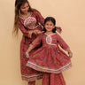 Twinning Combo - Aangan Aabha Womens Kurta Set with Girls Anarkali Sharara Set - TWN2 - ANGABWKGA