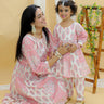 Twinning Combo-Gulaal Floral Print Womens Anarkali Kurta Set With Girls Anarkali Kurta Set - KES2-GLFRWG