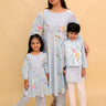 Twinning Combo - Megh Malhaar Women's Anarkali Set with Girls Anarkali Set & Boys Jacket Kurta Pajama - TWN3 - MGMWAGABJ