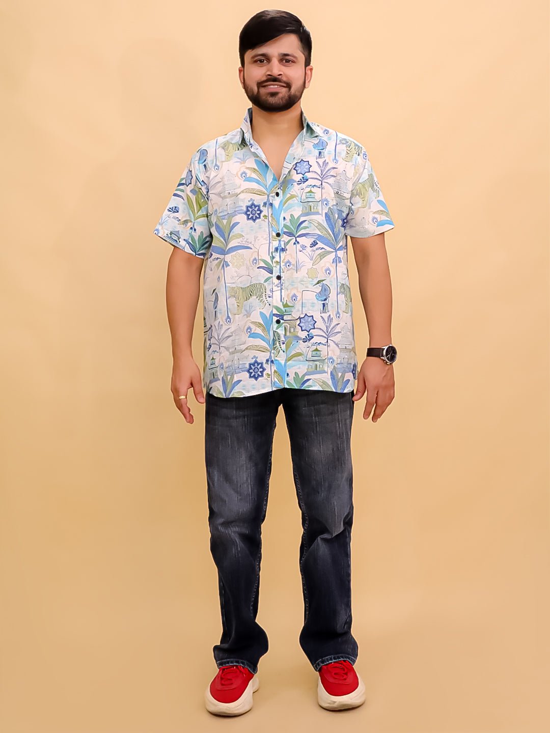 Twinning Combo - Prowl Patrol Jungle Print Men's Shirt and Boys Shirt - TWN2 - PRWPMSB
